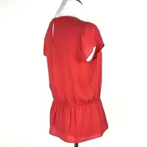 Ann taylor Factory top size XS red shirt sleeve - Picture 5 of 10
